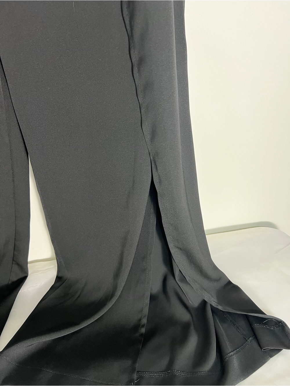 Dream It Black Strapless Front Slit Jumpsuit Size Large - Picture 3 of 10
